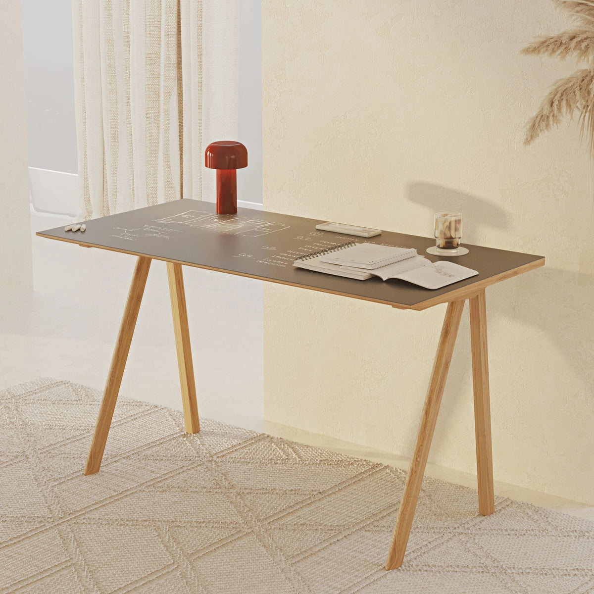 #renk_Meşe Linoleum Antrasit
