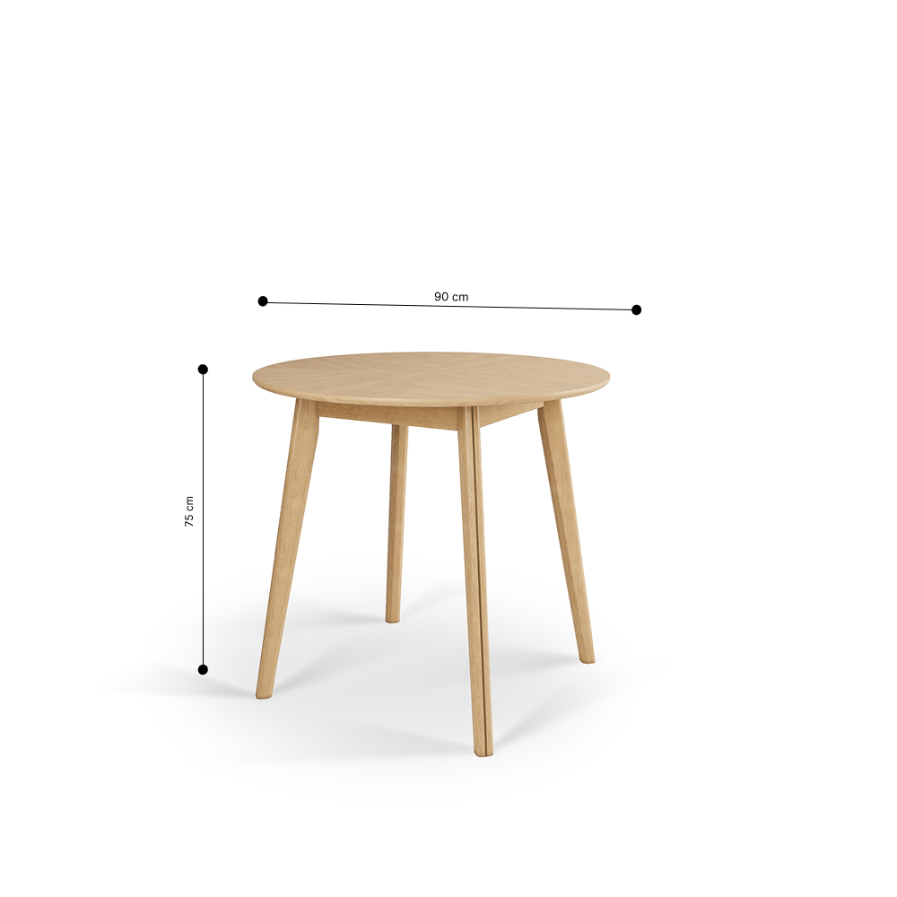 Rove Meşe Yemek Masası 90 cm