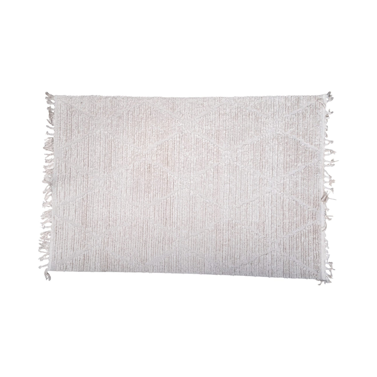 Baklava Halı 160x230 Polyester Beyaz