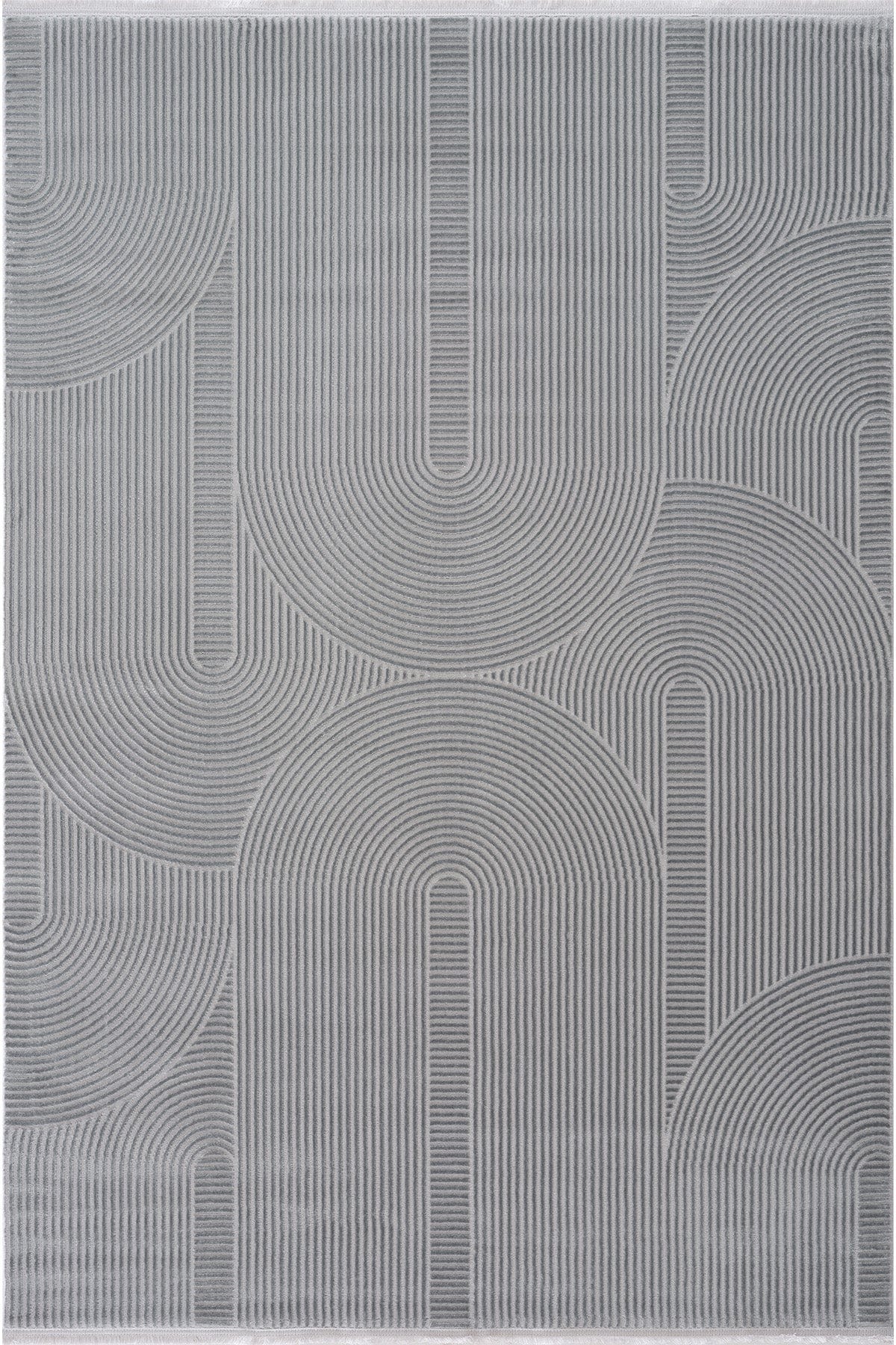 Farahan Gri  Geometrik Desenli Halı A0861A