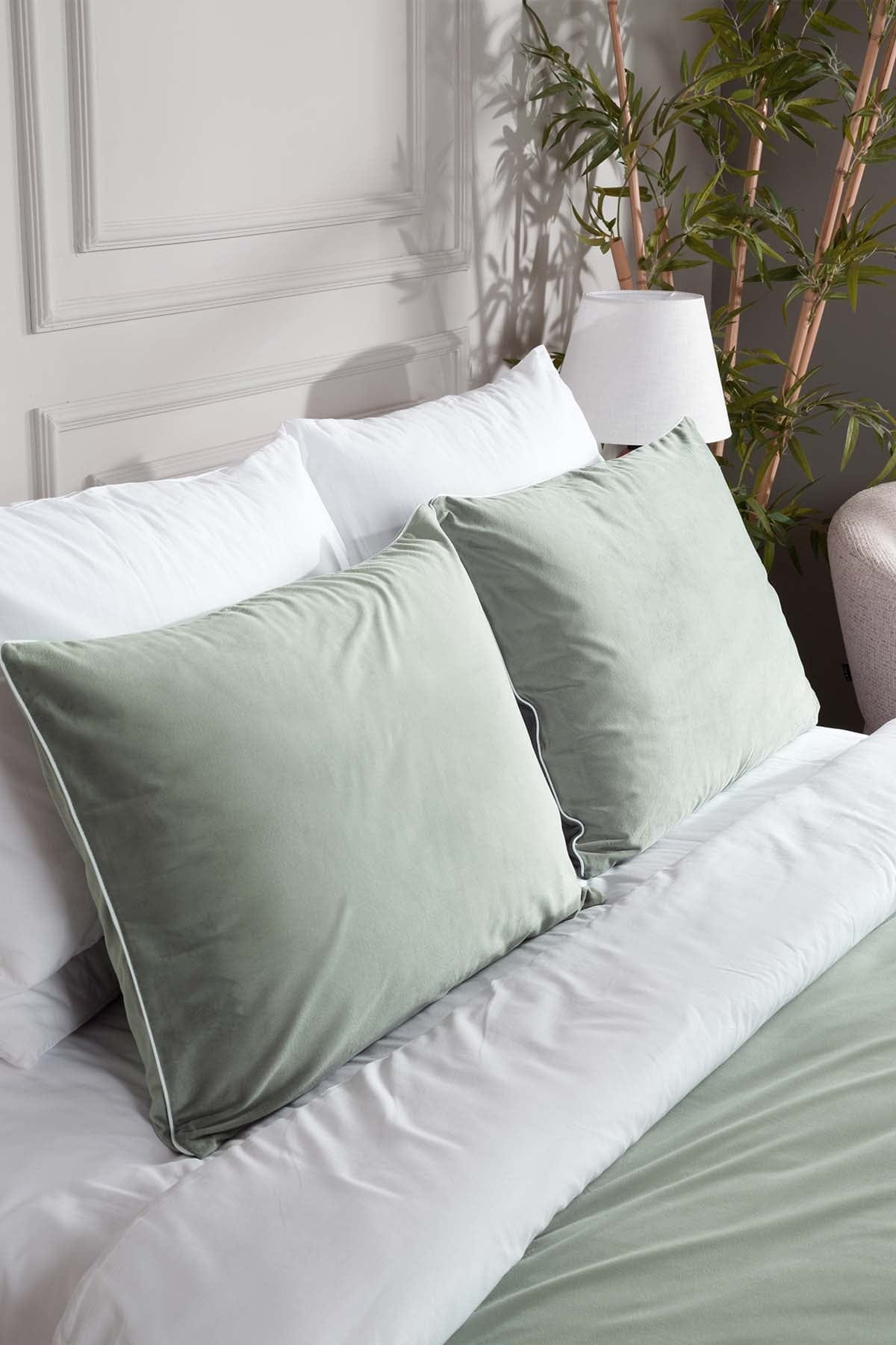 Linda Yeşil Kadife Çift Kişilik Nevresim Takımı 200x220 5009