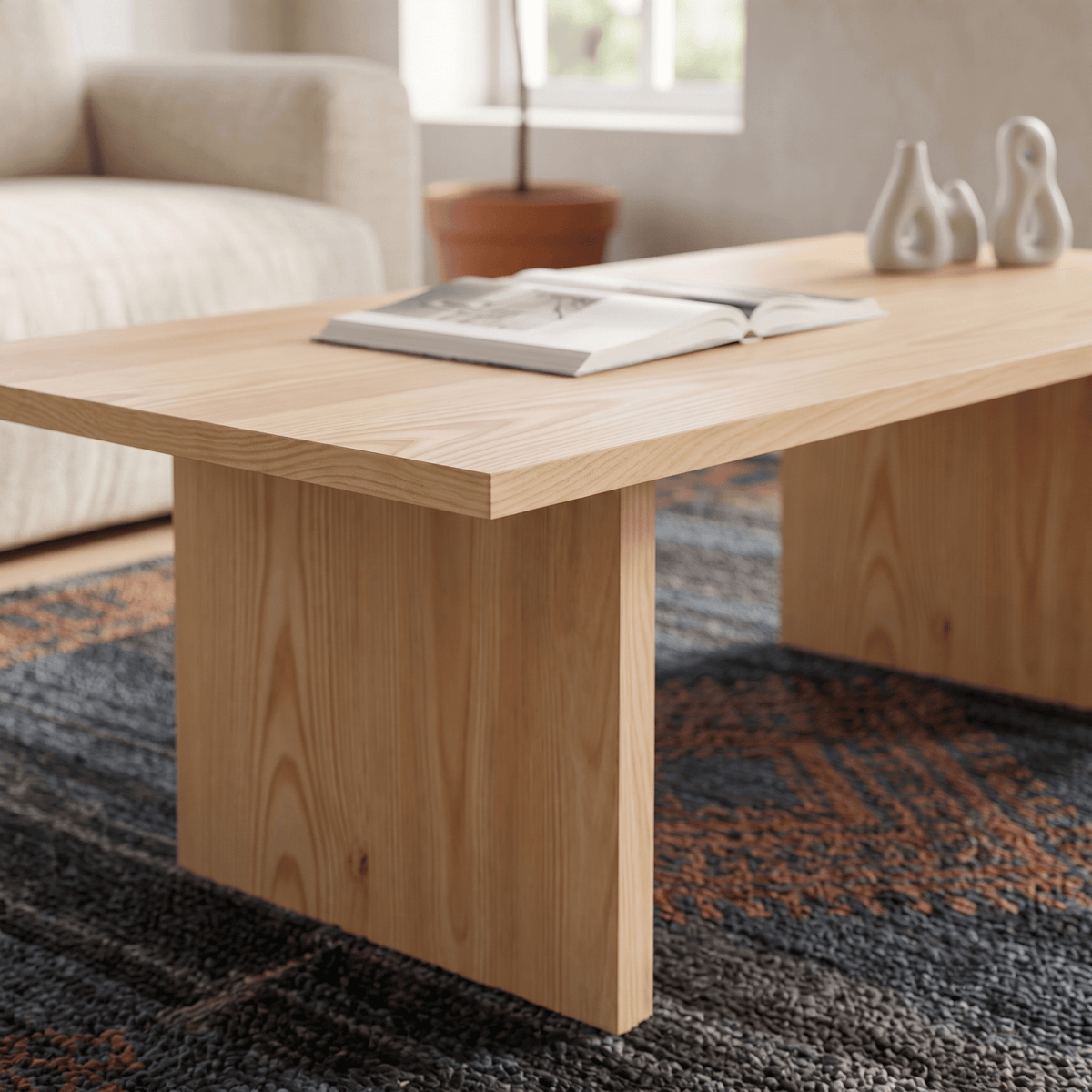 Masif Ahşap Minimalist Orta Sehpa