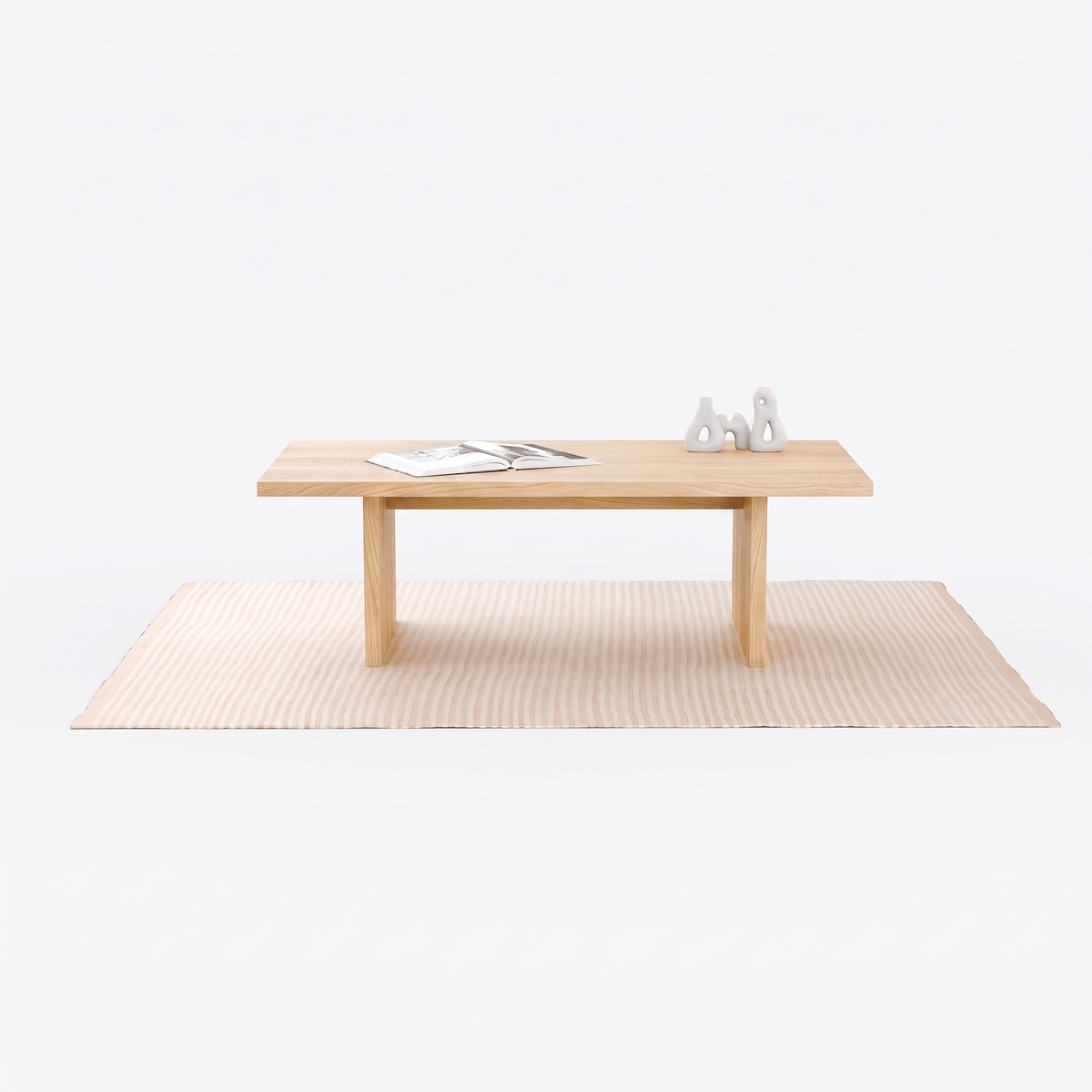 Masif Ahşap Minimalist Orta Sehpa