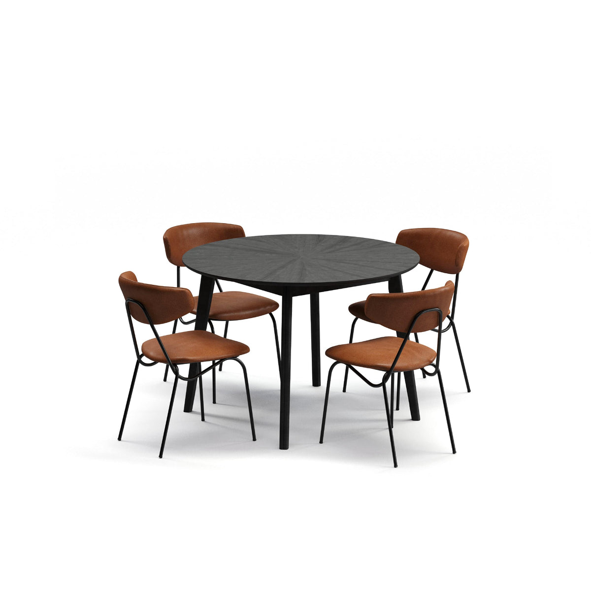Rove Siyah Yemek Masası 110 cm