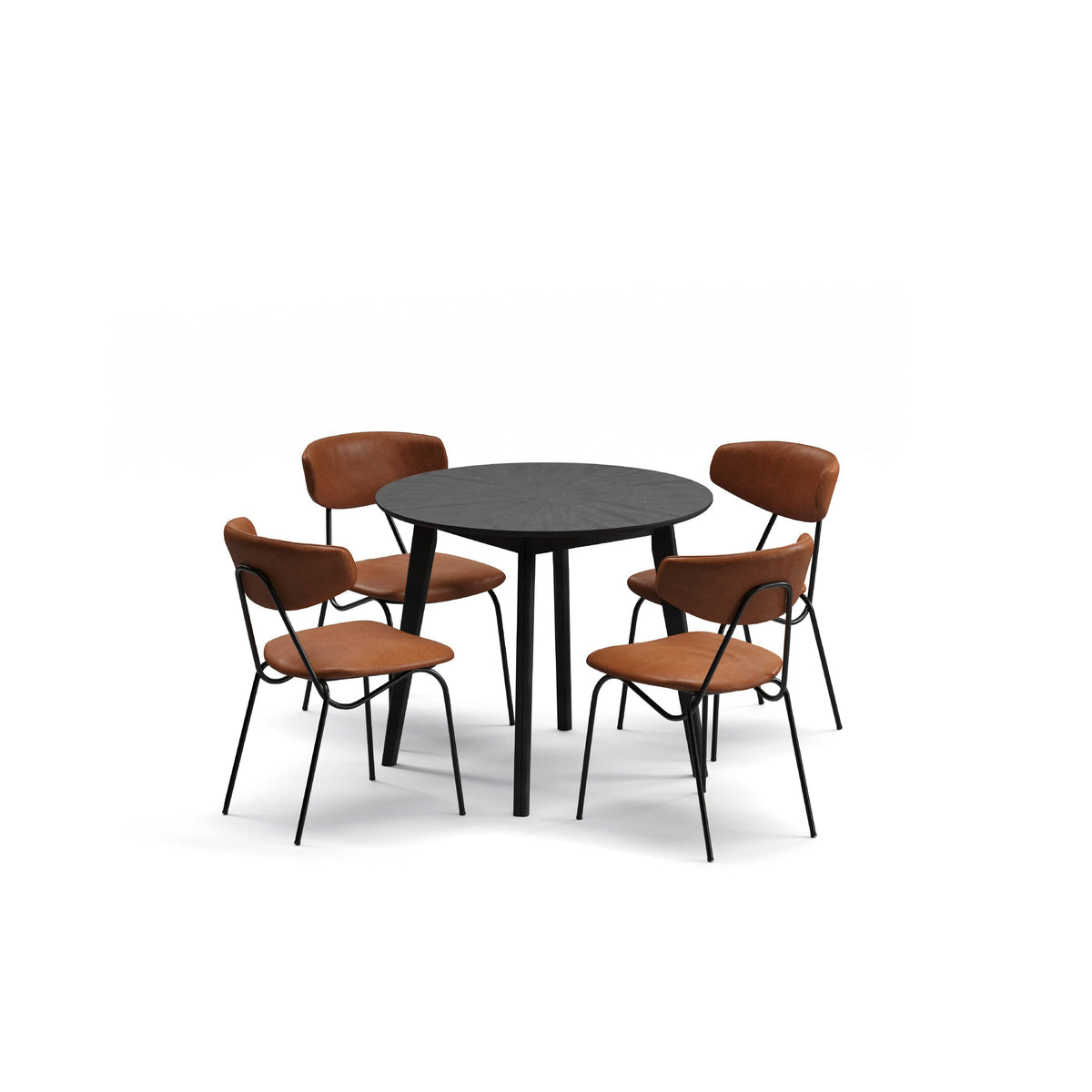 Rove Siyah Yemek Masası 90 cm